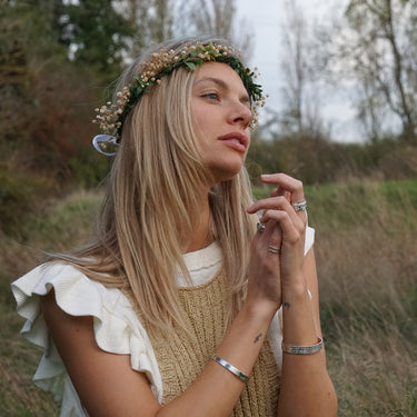 Boho girl wearing bohemian style jewellery